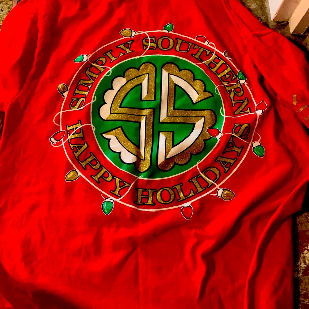 Simply Southern long sleeve girls Christmas shirt.